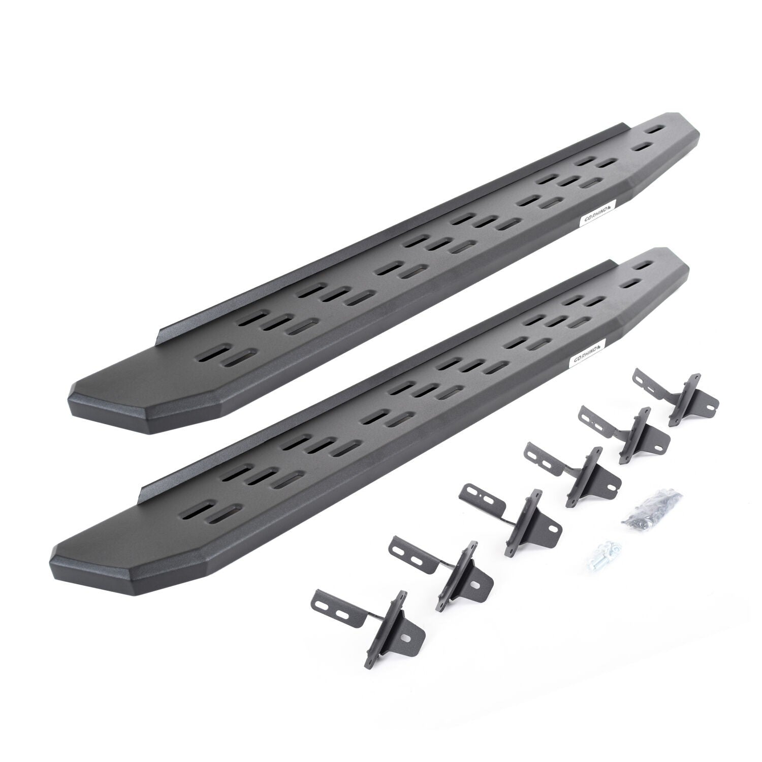 RB30 Running Boards with Mounting Bracket Kit Textured Black 2021-2025 Ford Bronco Go Rhino