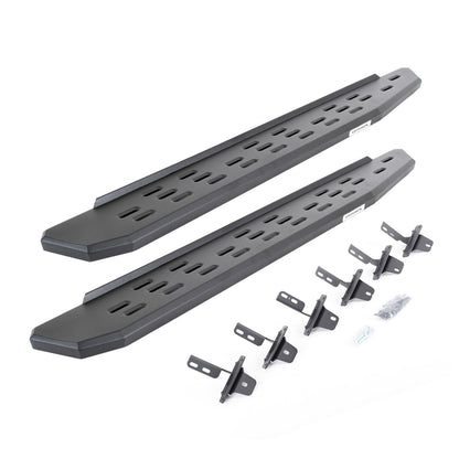 RB30 Running Boards with Mounting Bracket Kit Textured Black 2021-2025 Ford Bronco Go Rhino