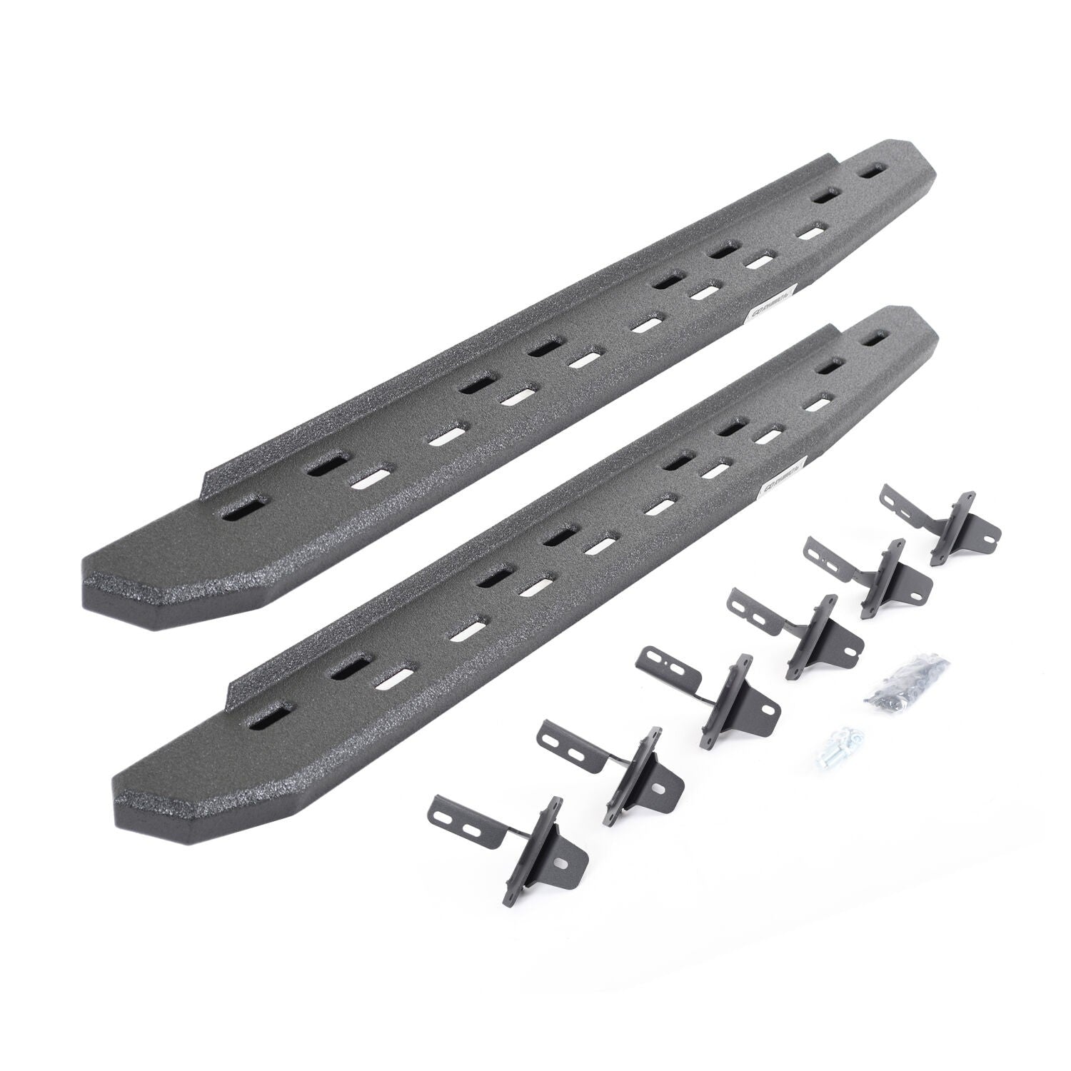 RB30 Slim Line Running Boards with Mounting Bracket Kit Textured Black 2021-2025 Ford Bronco Go Rhino