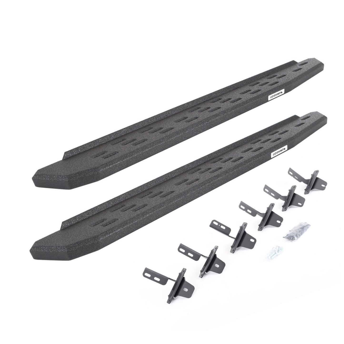 RB30 Running Boards with Mounting Bracket Kit Protective Bedliner Coating 2021-2025 Ford Bronco Go Rhino