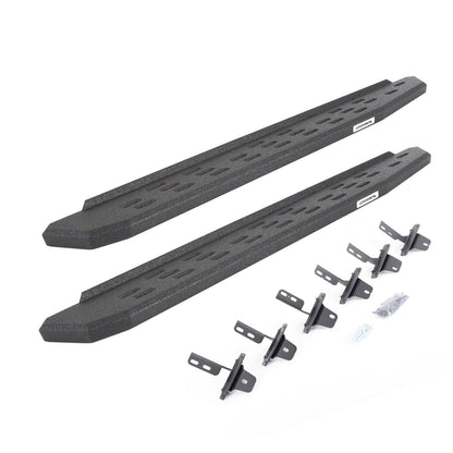 RB30 Running Boards with Mounting Bracket Kit Protective Bedliner Coating 2021-2025 Ford Bronco Go Rhino