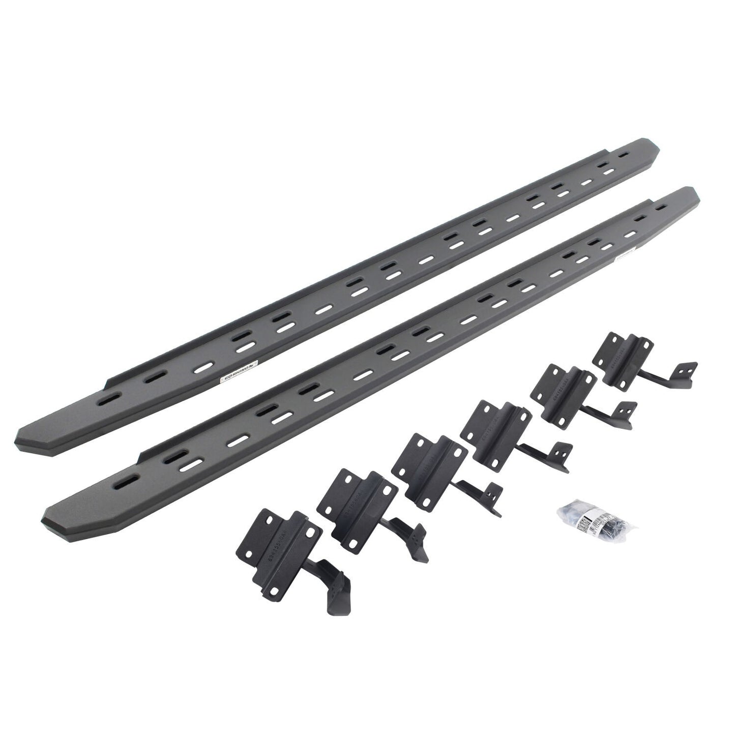 RB30 Running Boards with Mounting Bracket Kit Textured Black 2004-2014 Ford F-150 Go Rhino