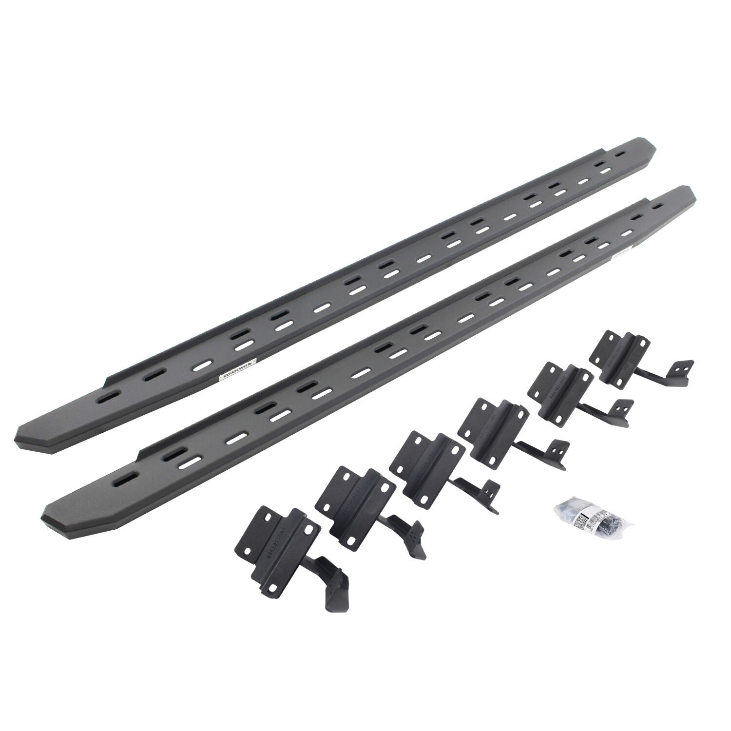 RB30 Running Boards with Mounting Bracket Kit Textured Black 2004-2014 Ford F-150 Go Rhino