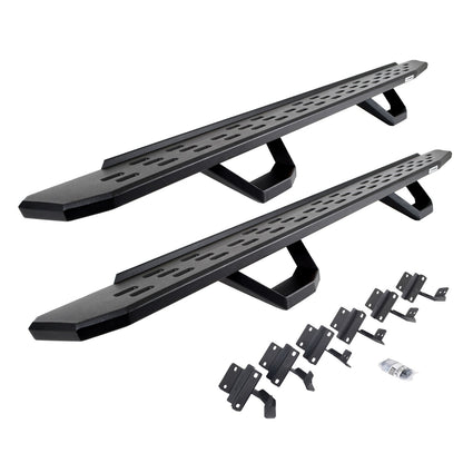 RB30 Running Boards with Mounting Brackets & 2 Pairs of Drops Steps Kit Textured Black 2015-2025 Ford F-150/ F-250/F-350 Go Rhino