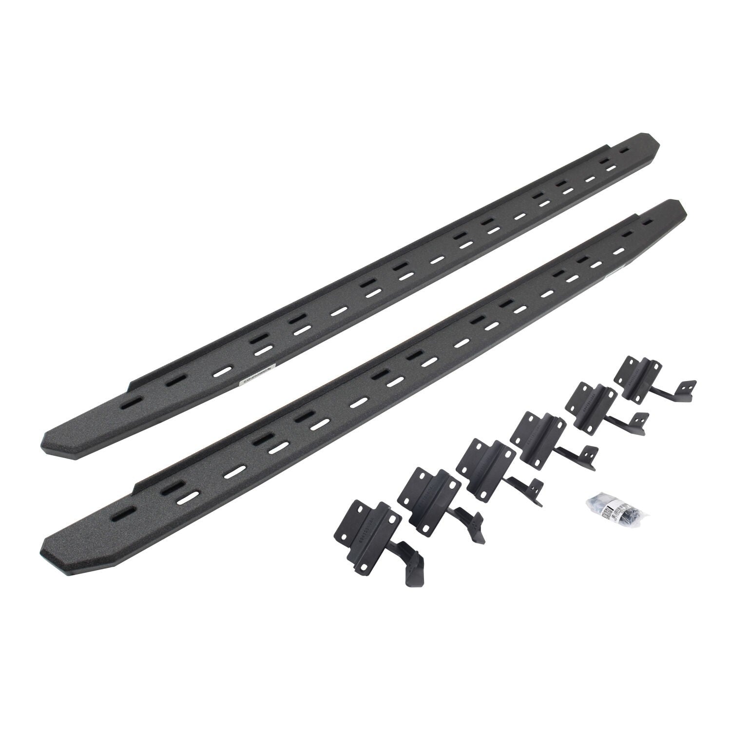 RB30 Slim Line Running Boards with Mounting Bracket Kit Protective Bedliner Coating 2015-2025 Ford F-150/ F-250/F-350 Go Rhino