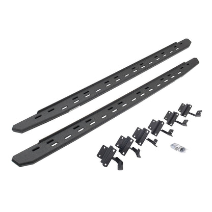 RB30 Slim Line Running Boards with Mounting Bracket Kit Protective Bedliner Coating 2015-2025 Ford F-150/ F-250/F-350 Go Rhino
