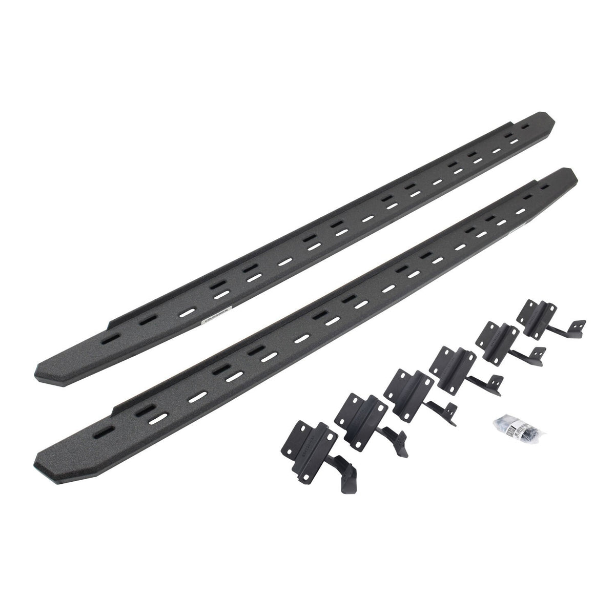 RB30 Slim Line Running Boards with Mounting Bracket Kit Protective Bedliner Coating 2015-2025 Ford F-150/ F-250/F-350 Go Rhino