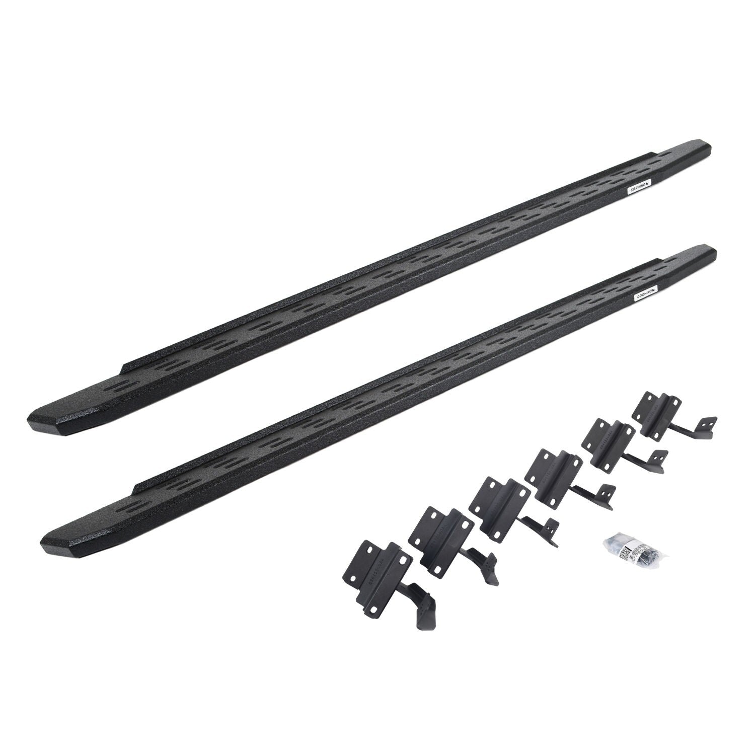 RB30 Running Boards with Mounting Bracket Kit Protective Bedliner Coating 2015-2025 Ford F-150 2017-2026 Ford F-250/F-350 Go Rhino