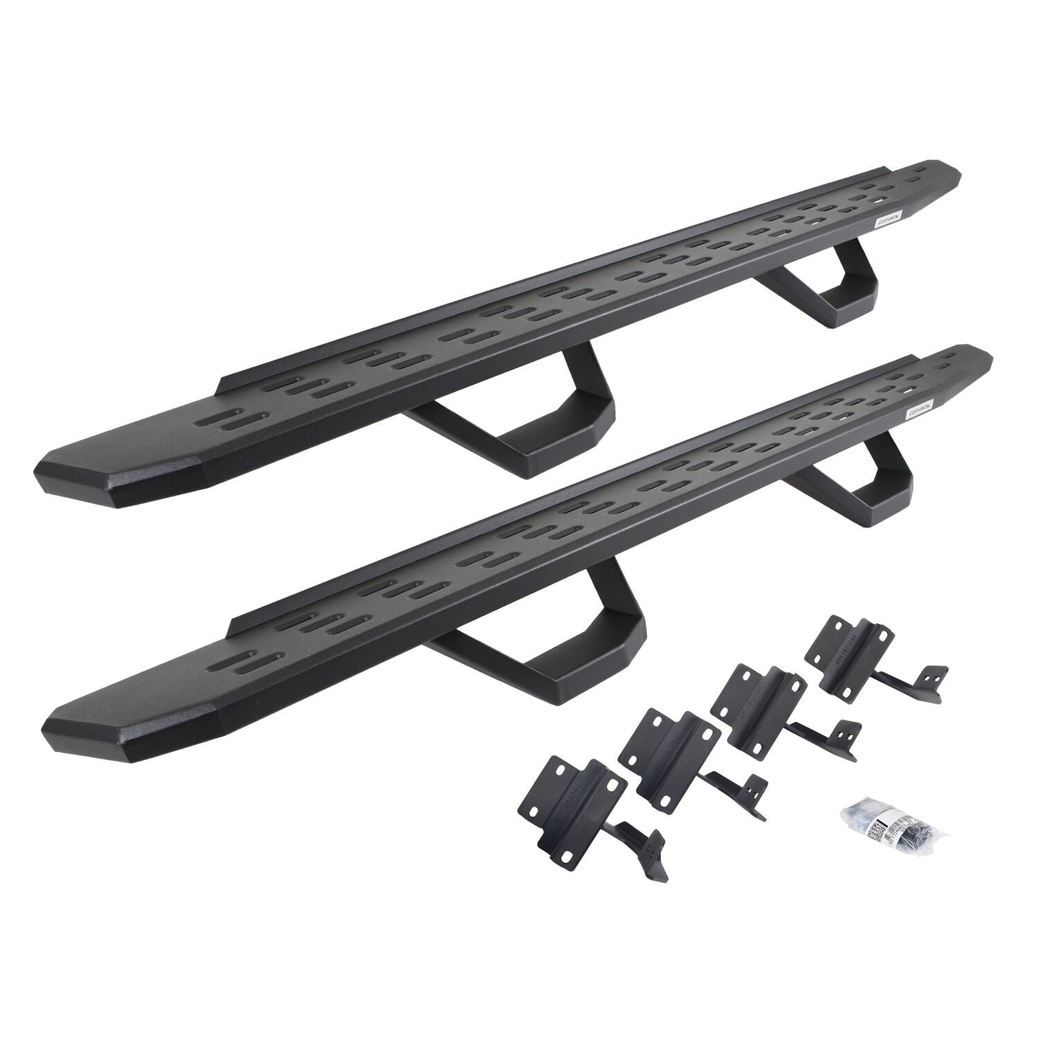 RB30 Running Boards with Mounting Brackets & 2 Pairs of Drops Steps Kit Textured Black 2015-2026 Ford F-150/ F-250/F-350 Go Rhino