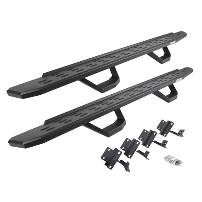 RB30 Running Boards with Mounting Brackets & 2 Pairs of Drops Steps Kit Textured Black 2015-2026 Ford F-150/ F-250/F-350 Go Rhino