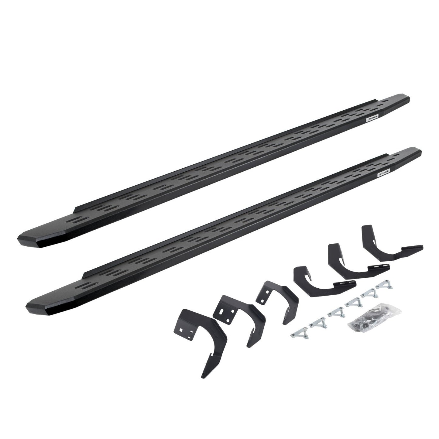 RB30 Running Boards with Mounting Bracket Kit Textured Black 2015-2018 Ram 1500 Go Rhino