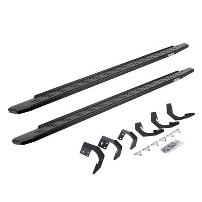 RB30 Running Boards with Mounting Bracket Kit Textured Black 2015-2018 Ram 1500 Go Rhino