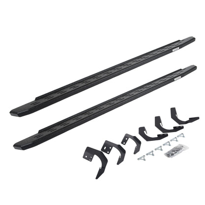 RB30 Running Boards with Mounting Bracket Kit Protective Bedliner Coating 2015-2018 Ram 1500 Go Rhino