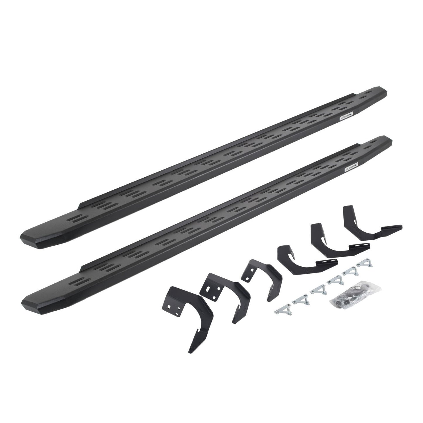 RB30 Running Boards with Mounting Bracket Kit Textured Black 2015-2018 Ram 1500 Extended Cab Go Rhino