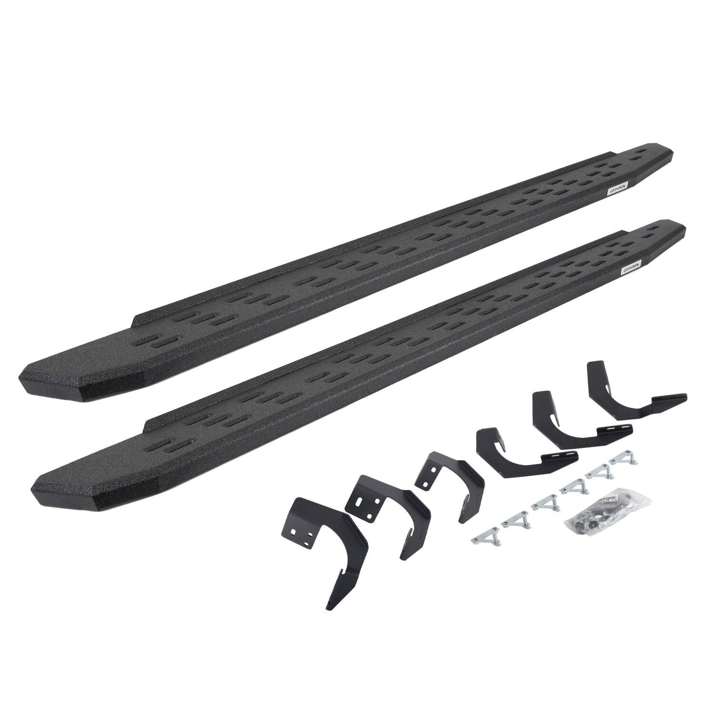 RB30 Running Boards with Mounting Bracket Kit Protective Bedliner Coating 2015-2018 Ram 1500 Extended Cab Go Rhino