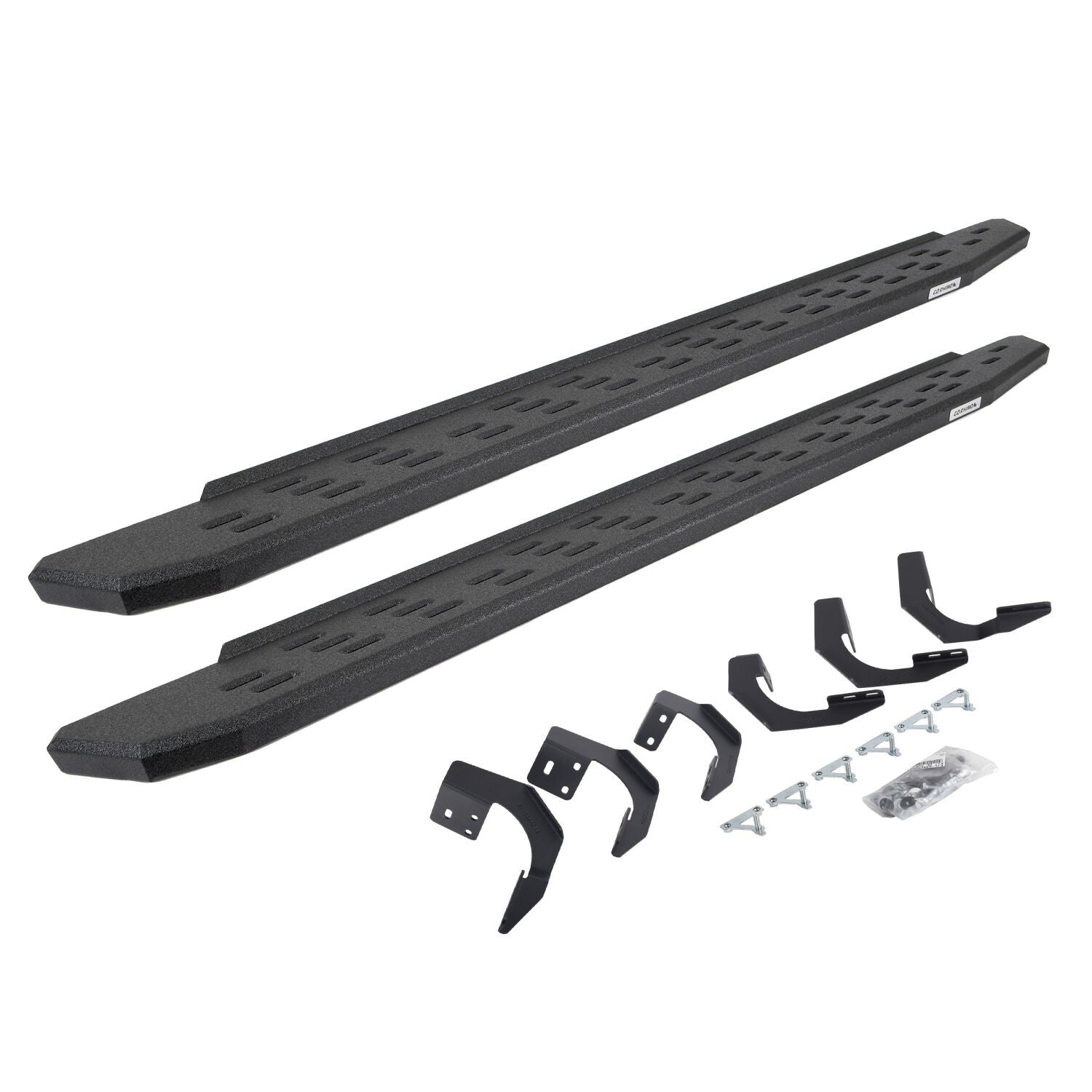 RB30 Running Boards with Mounting Bracket Kit Protective Bedliner Coating 2015-2018 Ram 1500 Extended Cab Go Rhino