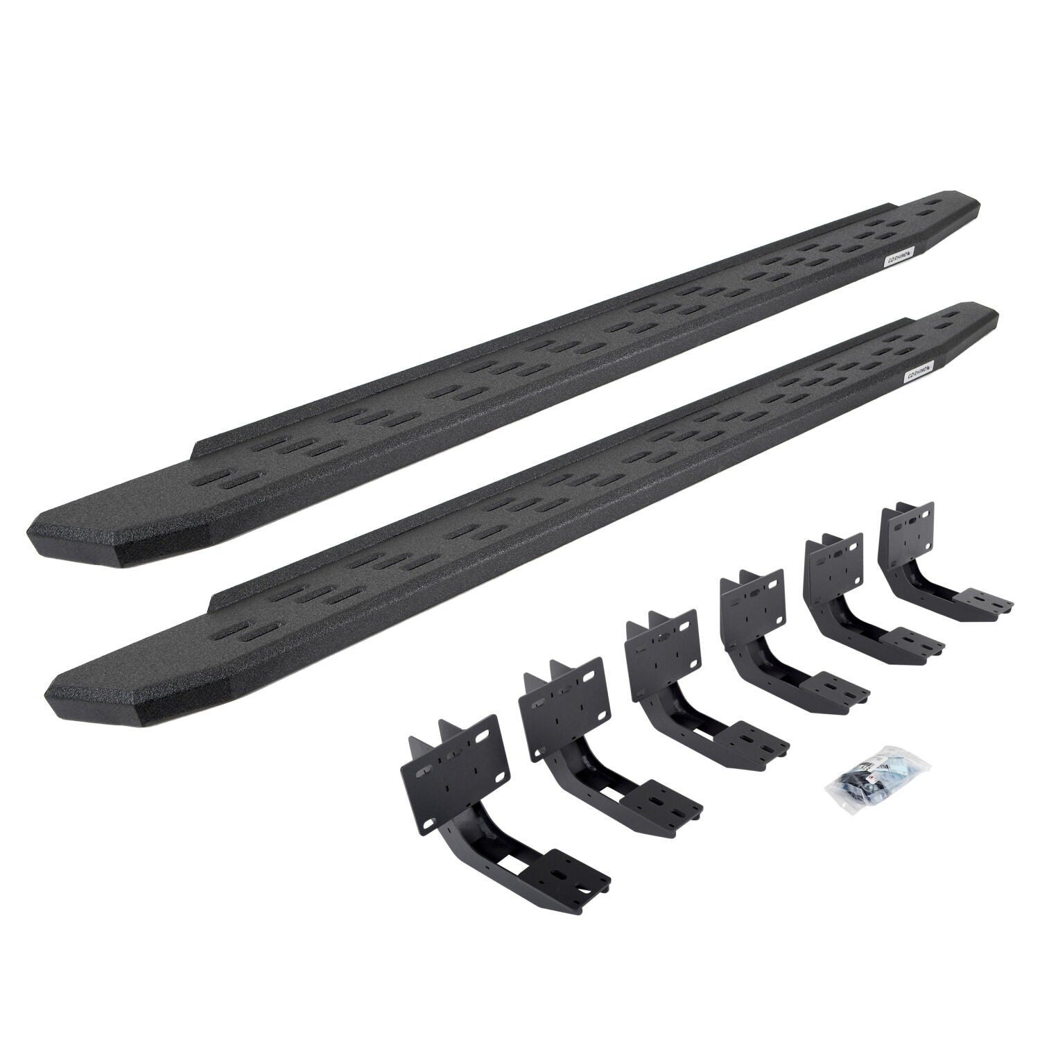 RB30 Running Boards with Mounting Bracket Kit Protective Bedliner Coating 2019-2025 Ram 1500 Extended Cab Go Rhino