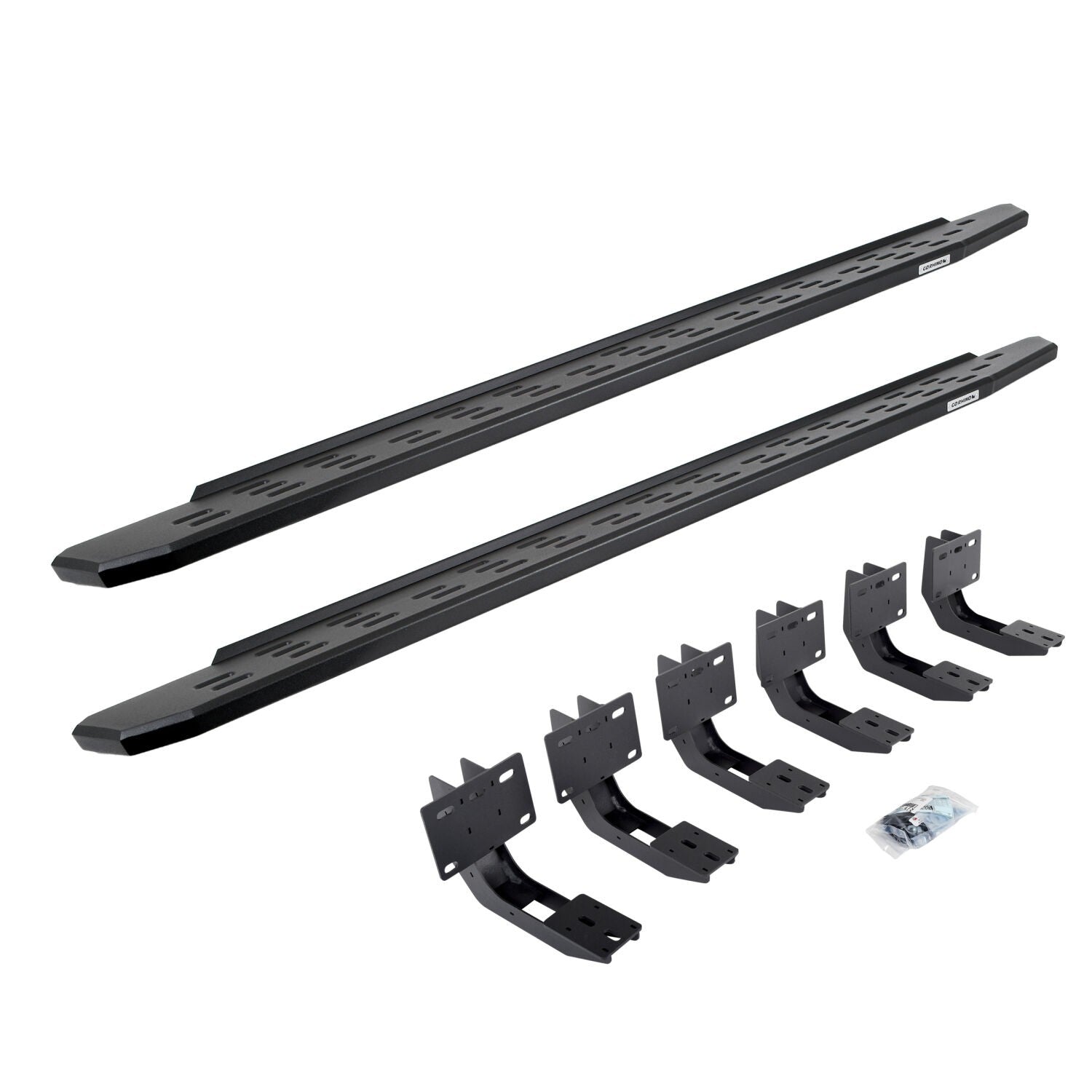 RB30 Running Boards with Mounting Bracket Kit Textured Black 2019-2025 Ram 1500 Go Rhino