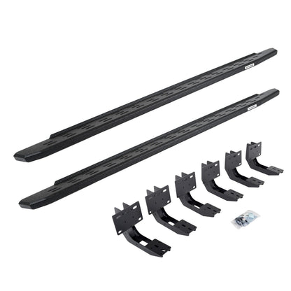 RB30 Running Boards with Mounting Bracket Kit Protective Bedliner Coating 2019-2025 Ram 1500 Go Rhino