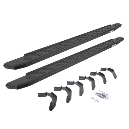 RB30 Running Boards W/Brackets Protective Bedliner Coating 2005-2026 Nissan Frontier Go Rhino