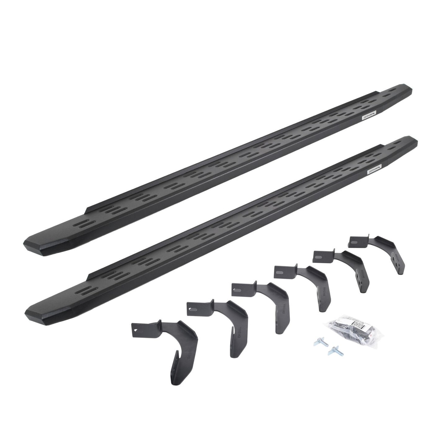 RB30 Running Boards with Mounting Bracket Kit Textured Black 2005-2026 Nissan Frontier Go Rhino