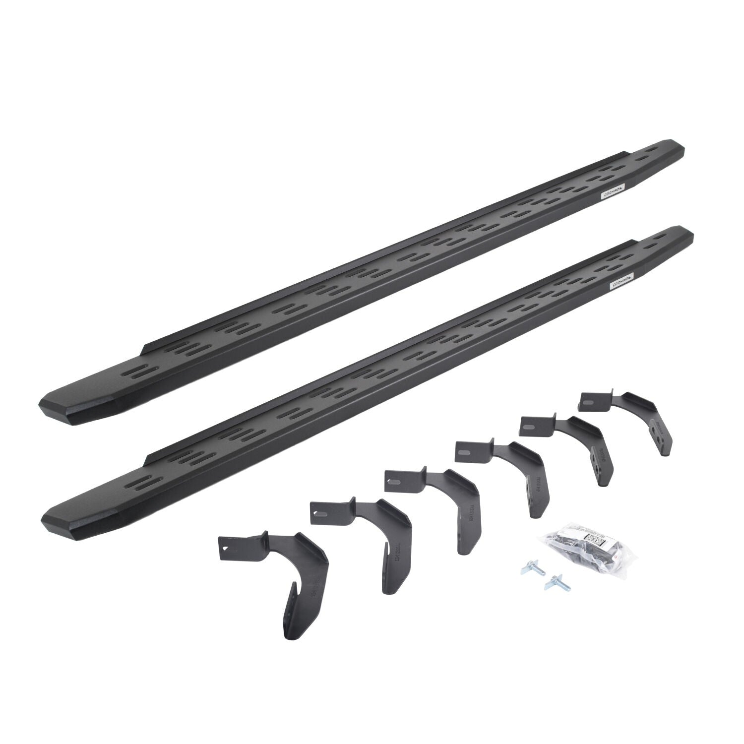 RB30 Running Boards with Mounting Bracket Kit Textured Black 2005-2026 Nissan Frontier Go Rhino