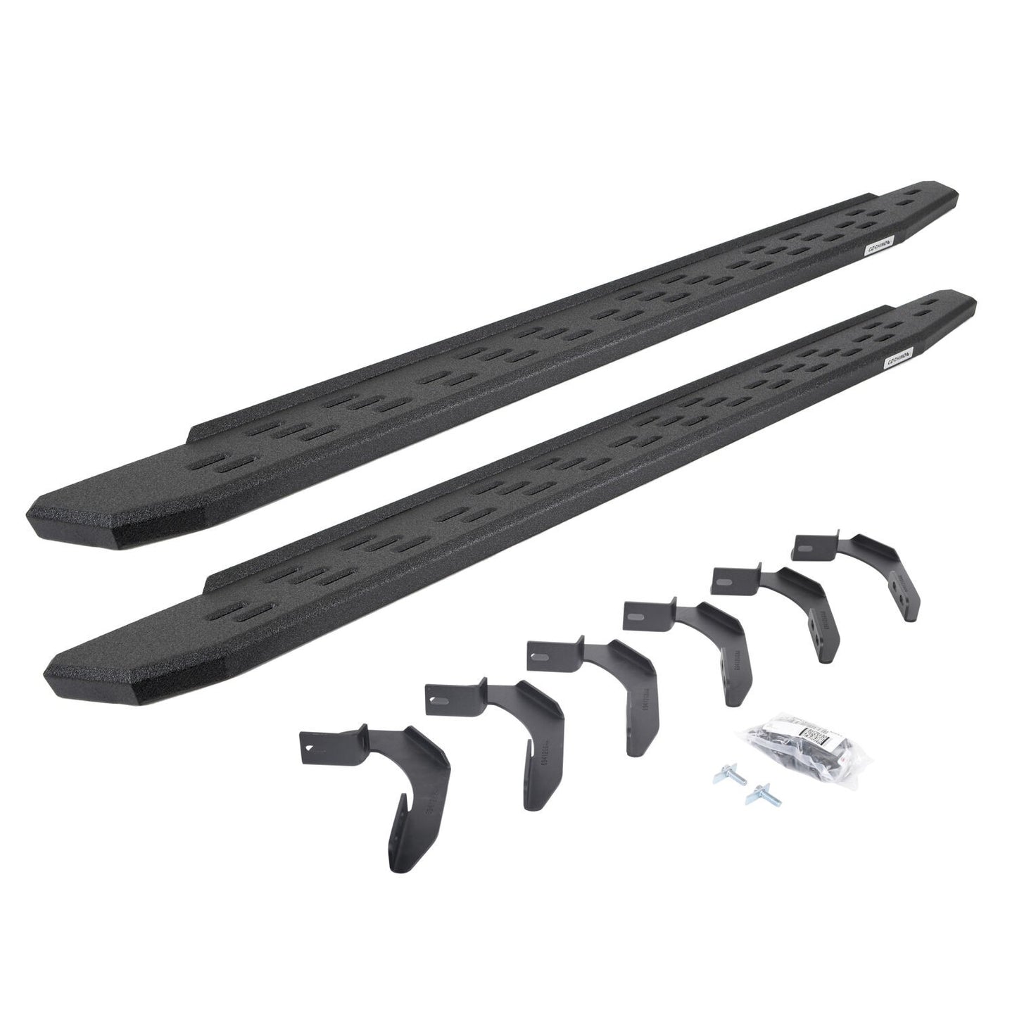 RB30 Running Boards with Mounting Bracket Kit Protective Bedliner Coating 2005-2026 Nissan Frontier Go Rhino