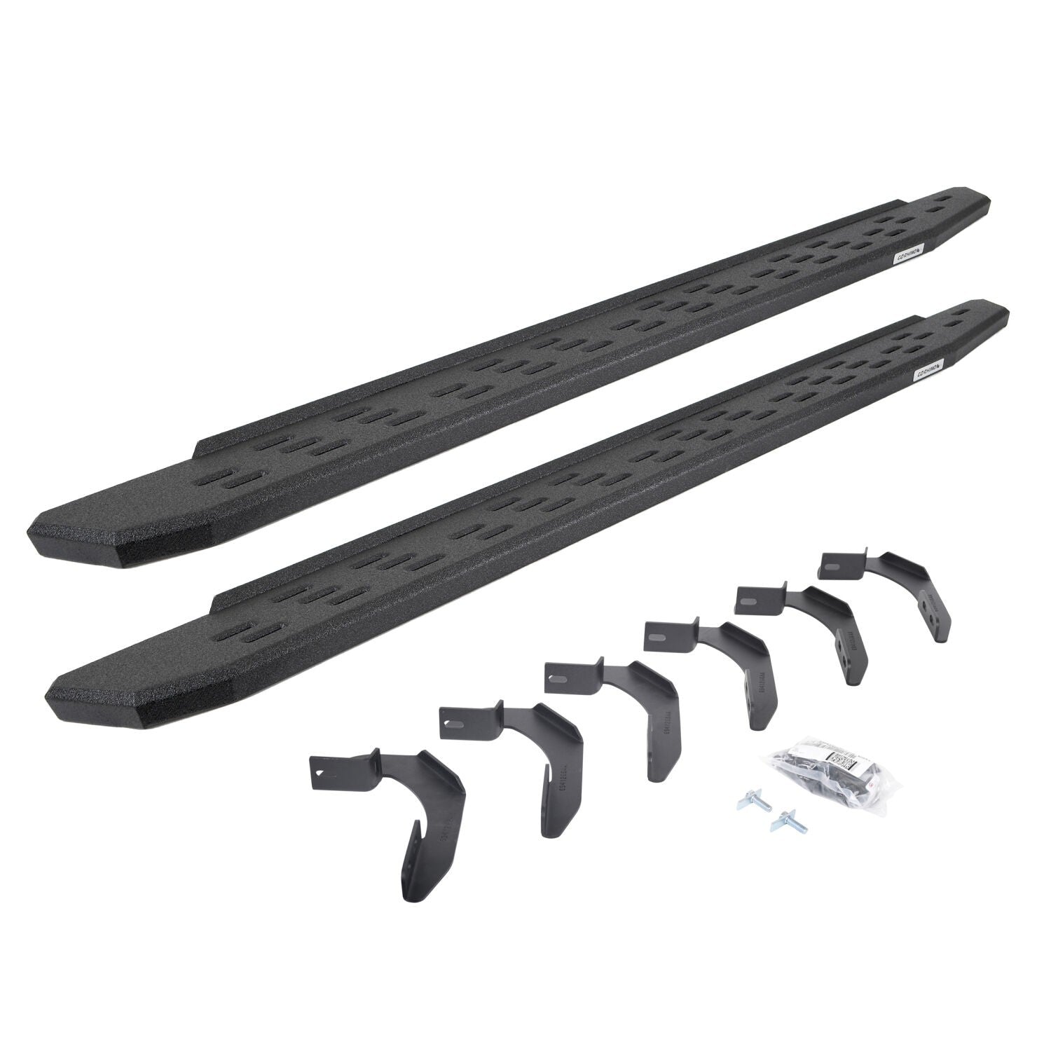 RB30 Running Boards with Mounting Bracket Kit Protective Bedliner Coating 2005-2026 Nissan Frontier Go Rhino