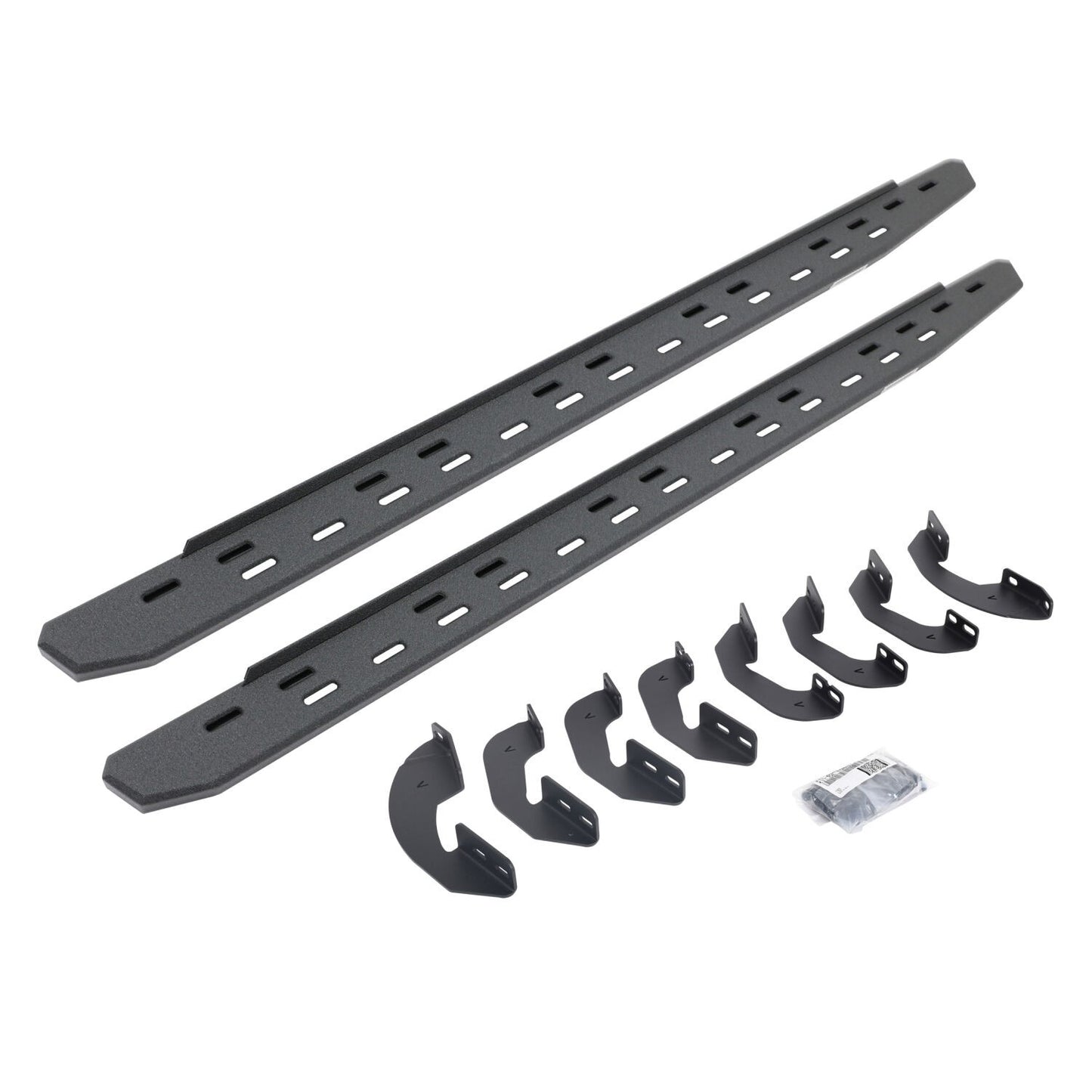 RB30 Slim Line Running Boards with Mounting Bracket Kit Protective Bedliner Coating 2007-2021 Toyota Tundra Extended Cab Go Rhino