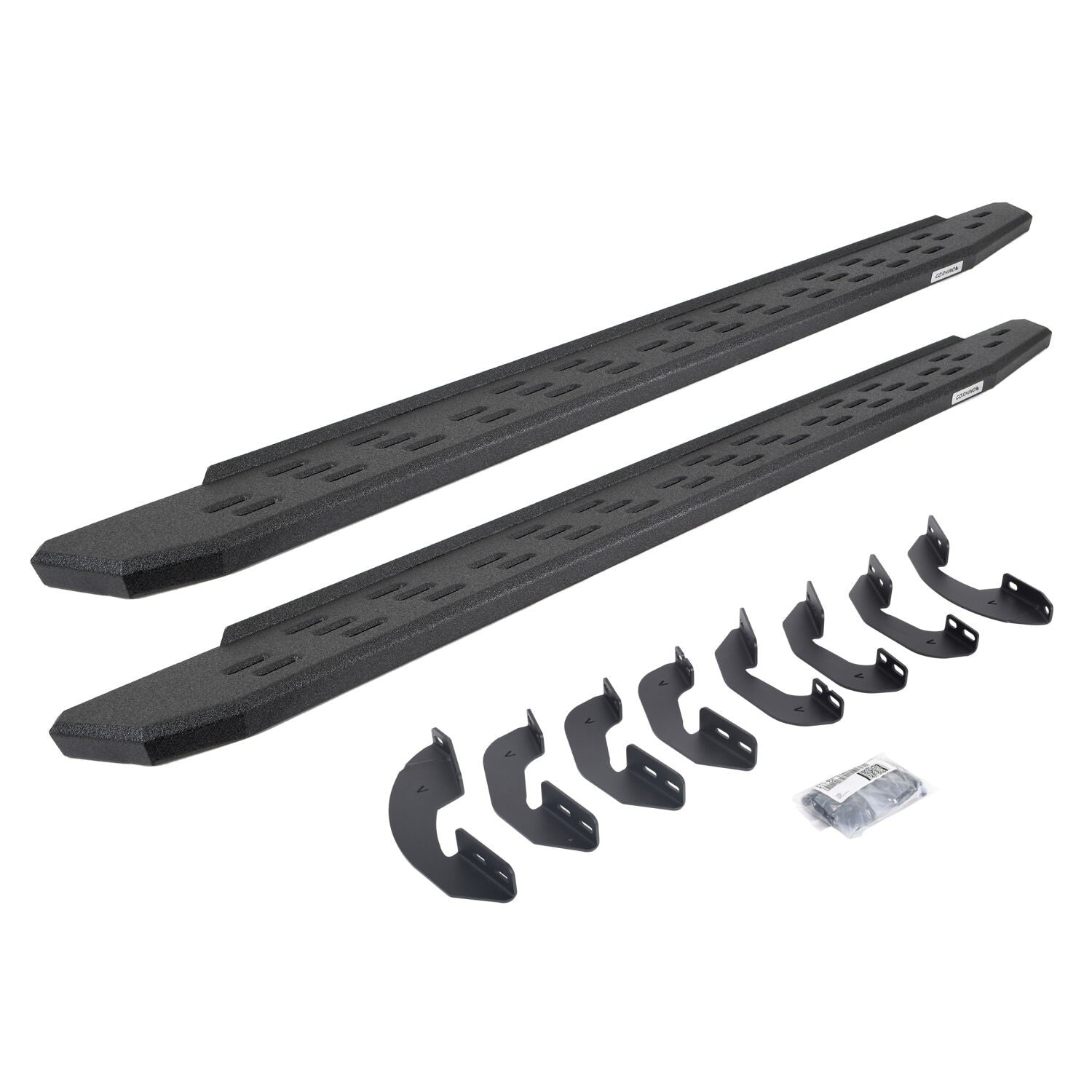 RB30 Running Boards with Mounting Bracket Kit Protective Bedliner Coating 2007-2021 Toyota Tundra Extended Cab Go Rhino