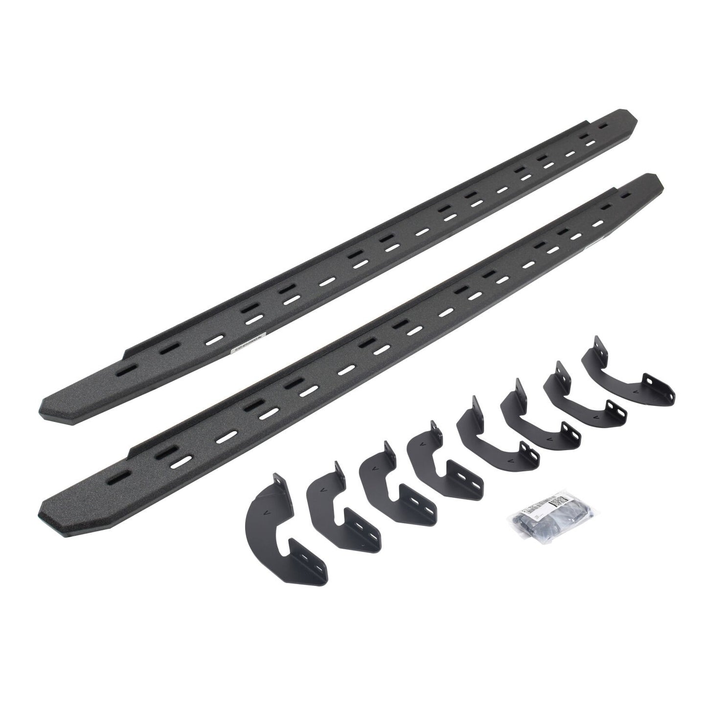 RB30 Slim Line Running Boards with Mounting Bracket Kit Protective Bedliner Coating 2007-2021 Toyota Tundra Crew Cab Go Rhino