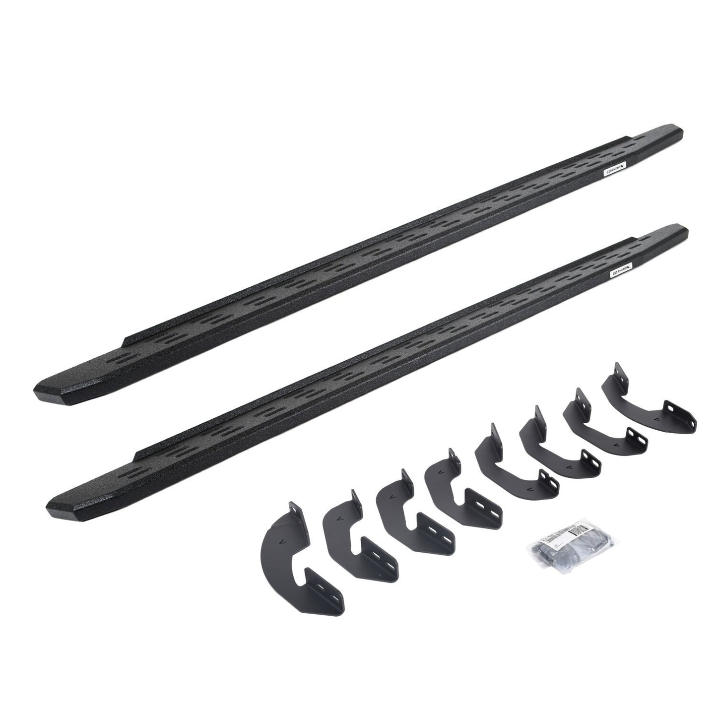 RB30 Running Boards with Mounting Bracket Kit Protective Bedliner Coating 2007-2021 Toyota Tundra Go Rhino
