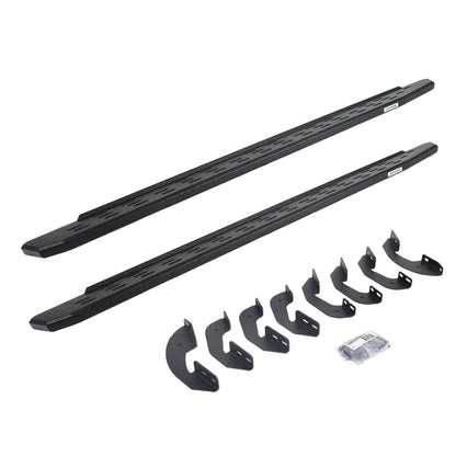RB30 Running Boards with Mounting Bracket Kit Protective Bedliner Coating 2007-2021 Toyota Tundra Go Rhino