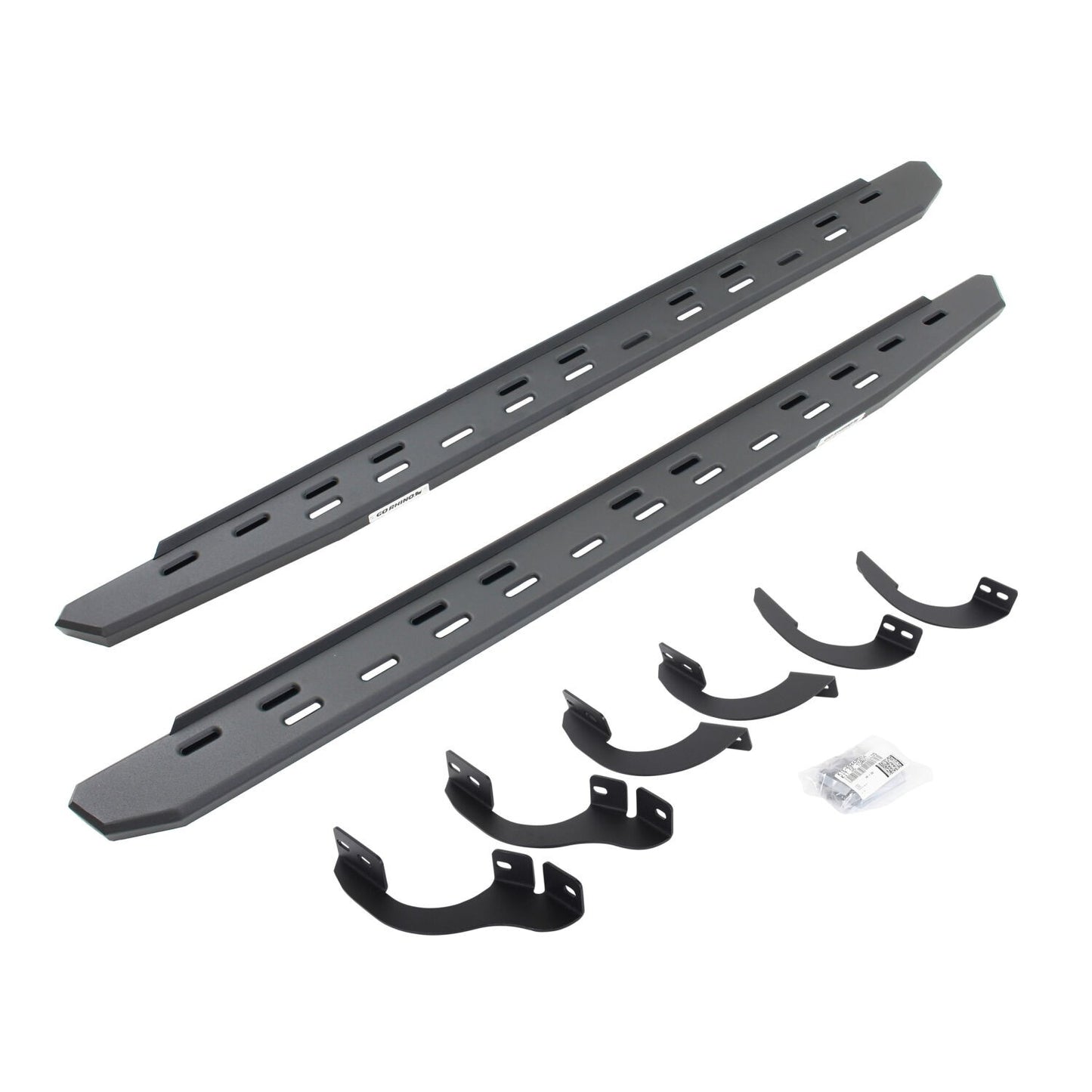 RB30 Slim Line Running Boards with Mounting Bracket Kit Textured Black 2014-2024 Toyota 4Runner Go Rhino
