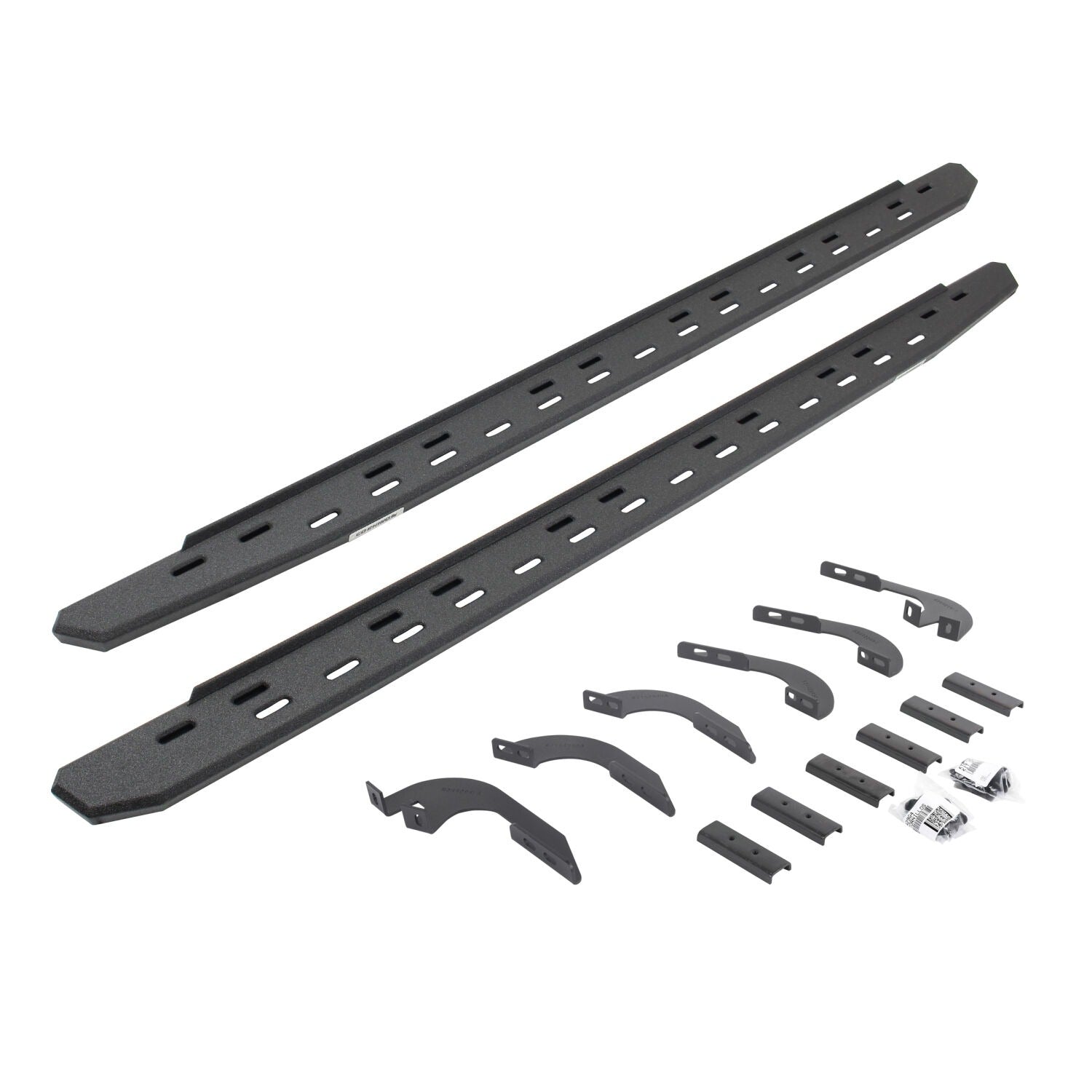 RB30 Slim Line Running Boards with Mounting Bracket Kit Protective Bedliner Coating 2005-2023 Toyota Tacoma Go Rhino
