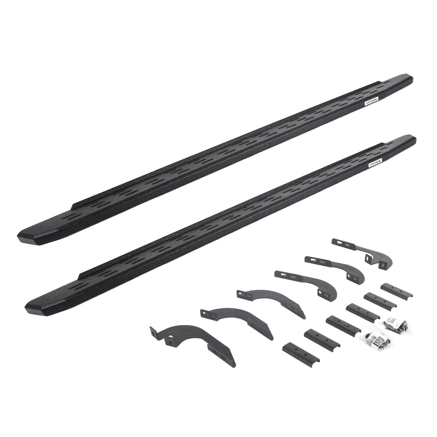 RB30 Running Boards with Mounting Bracket Kit Protective Bedliner Coating 2005-2023 Toyota Tacoma Go Rhino