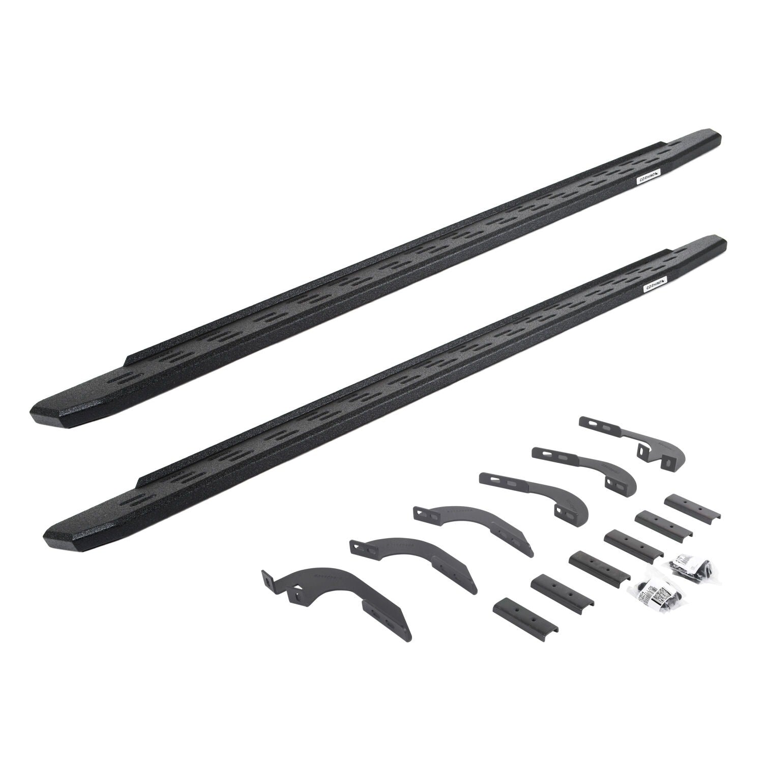 RB30 Running Boards with Mounting Bracket Kit Protective Bedliner Coating 2005-2023 Toyota Tacoma Go Rhino
