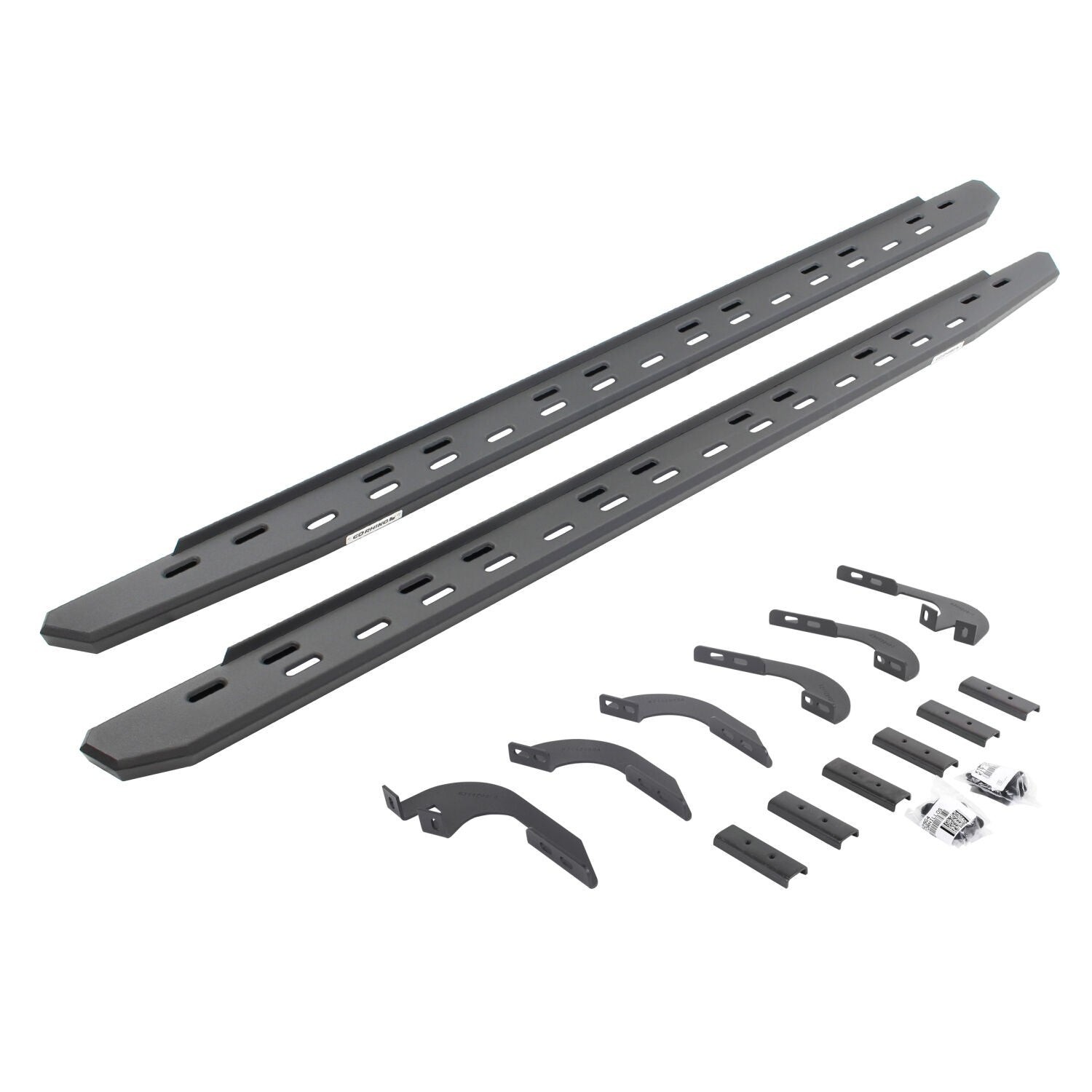 RB30 Slim Line Running Boards W/Bracket Kit Text Black 2024-2026 Toyota Tacoma Go Rhino