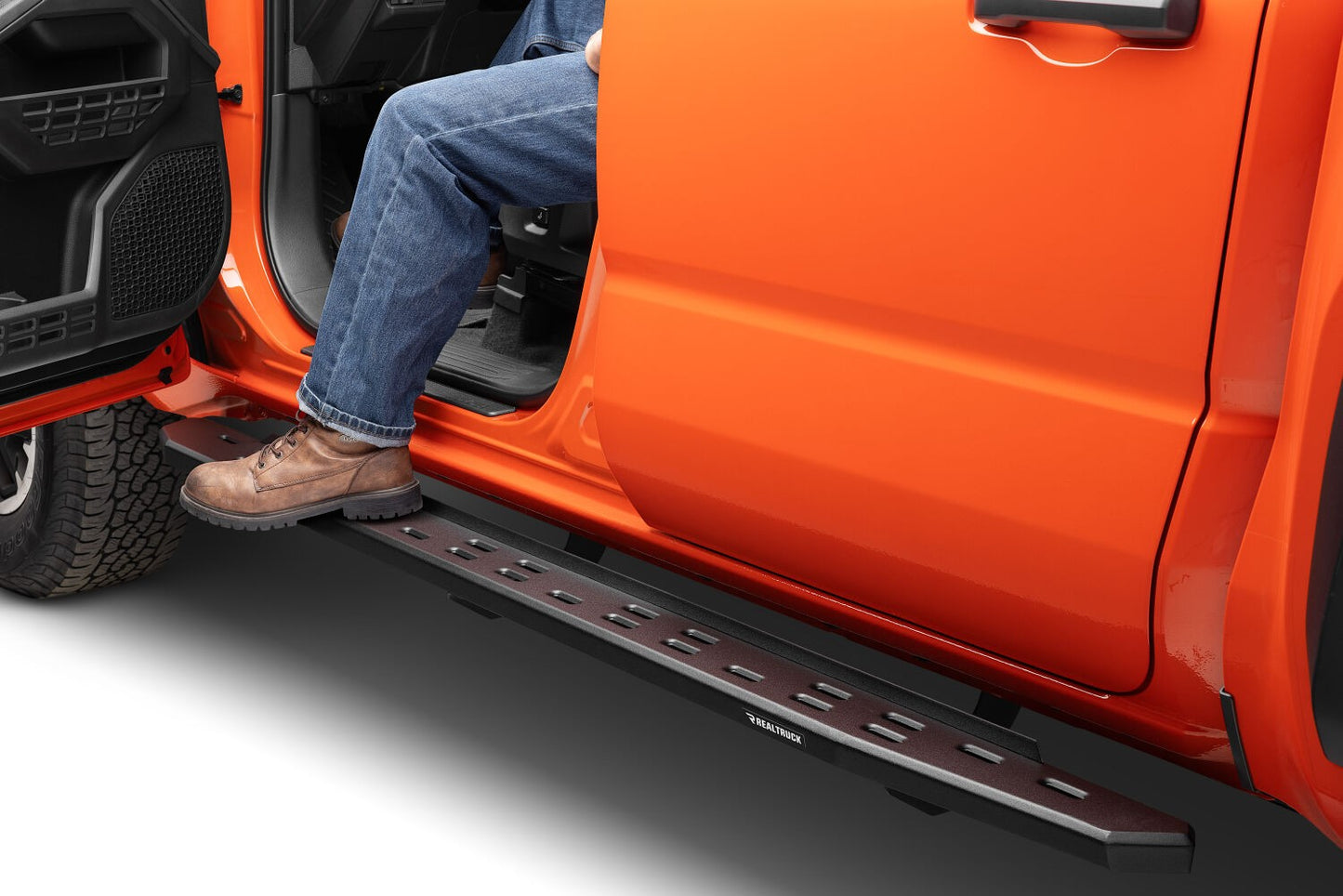 RB30 Slim Line Running Boards W/Bracket Kit Text Black 2024-2026 Toyota Tacoma Go Rhino