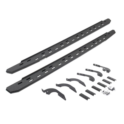 RB30 Slim Line Running Boards W/Bracket Kit Bedliner 2024-2026 Toyota Tacoma Go Rhino