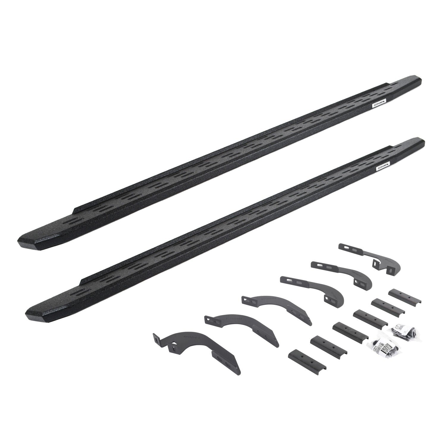 RB30 Running Boards W/Mounting Bracket Kit Black 2024-2026 Toyota Tacoma Extended Cab Go Rhino