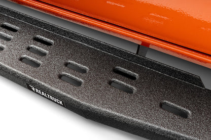 RB30 Running Boards W/Mounting Bracket Kit Black 2024-2026 Toyota Tacoma Extended Cab Go Rhino