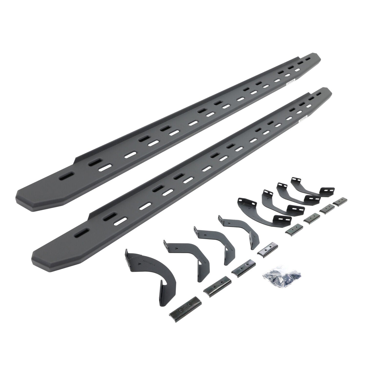 RB30 Slim Line Running Boards with Mounting Bracket Kit Textured Black 2022-2026 Toyota Tundra Go Rhino