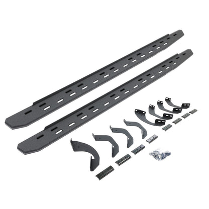 RB30 Slim Line Running Boards with Mounting Bracket Kit Protective Bedliner Coating 2022-2026 Toyota Tundra Go Rhino