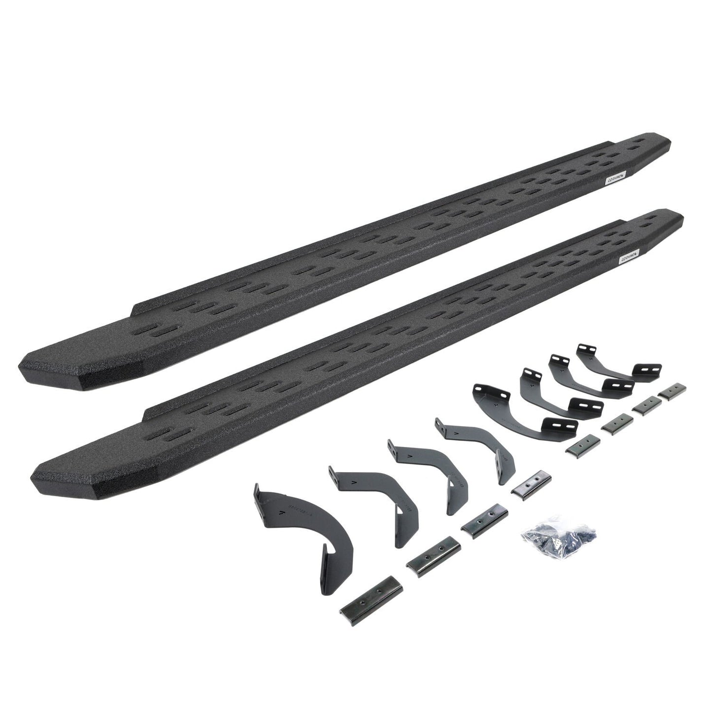 RB30 Running Boards with Mounting Bracket Kit Protective Bedliner Coating 2022-2026 Toyota Tundra Go Rhino