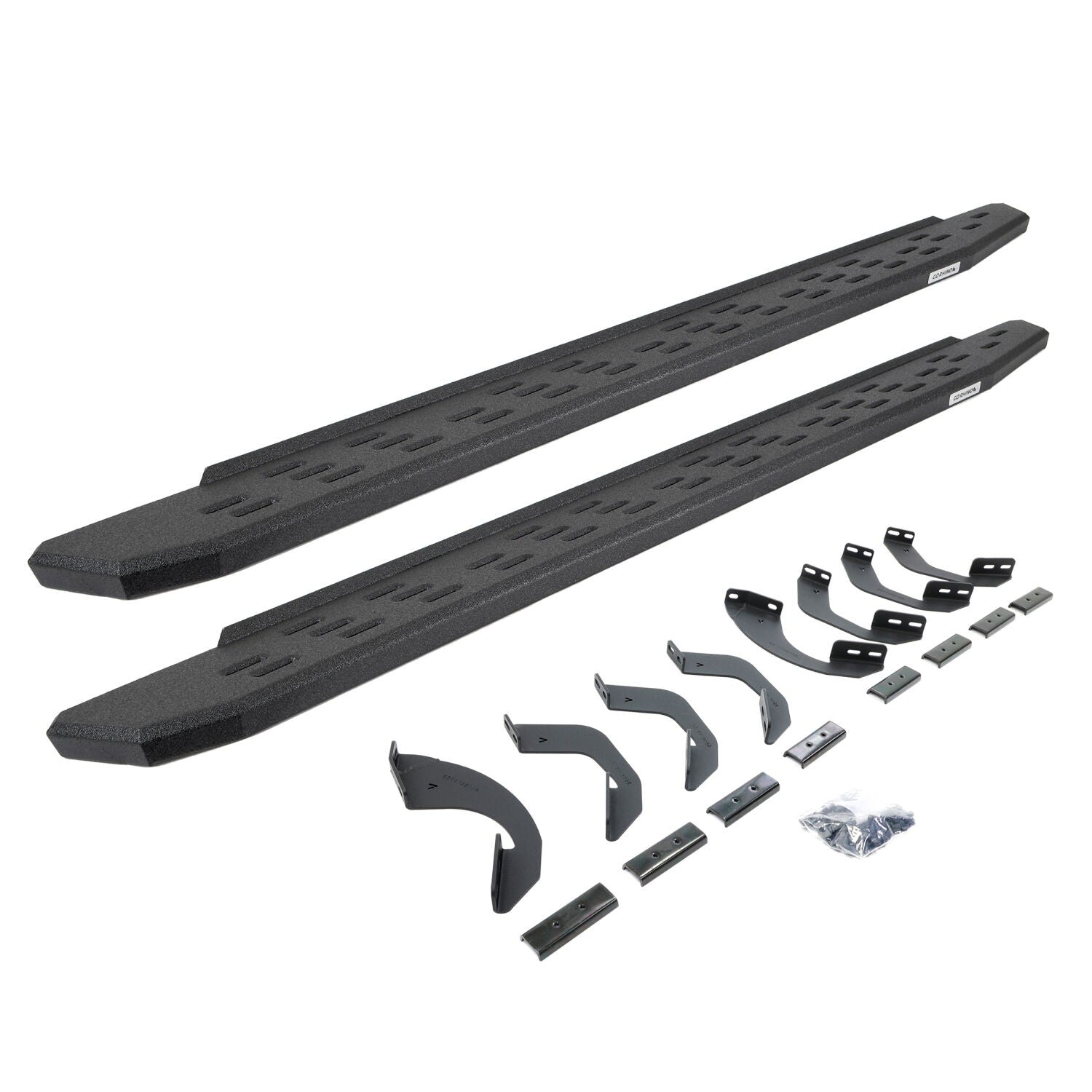 RB30 Running Boards with Mounting Bracket Kit Protective Bedliner Coating 2022-2026 Toyota Tundra Go Rhino