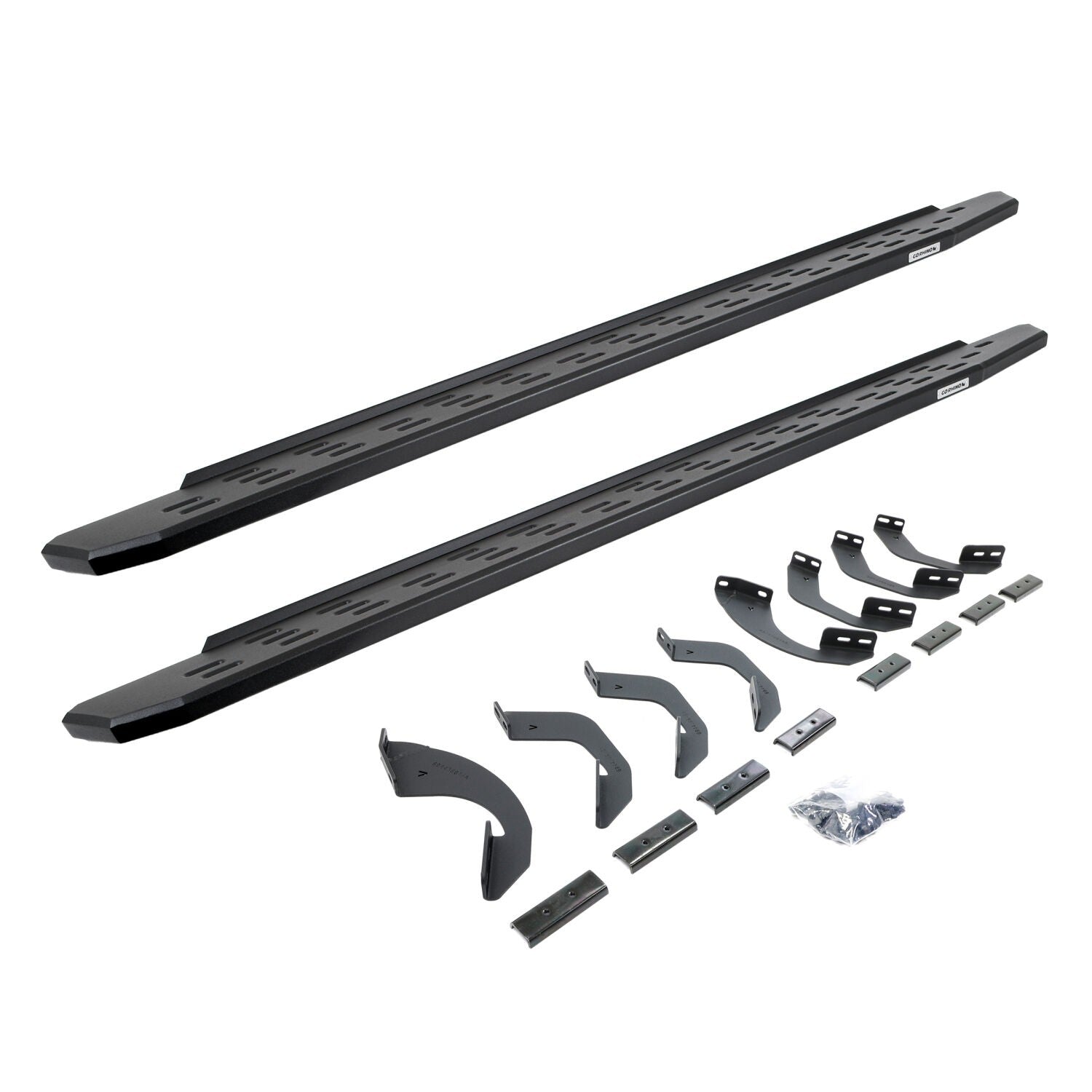 RB30 Running Boards with Mounting Bracket Kit Textured Black 2022-2025 Toyota Tundra Go Rhino