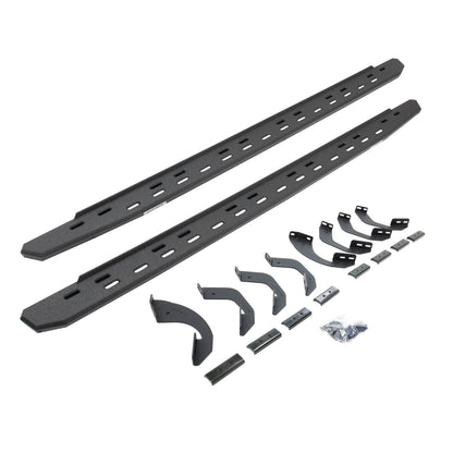 RB30 Slim Line Running Boards with Mounting Bracket Kit Protective Bedliner Coating 2022-2025 Toyota Tundra Go Rhino