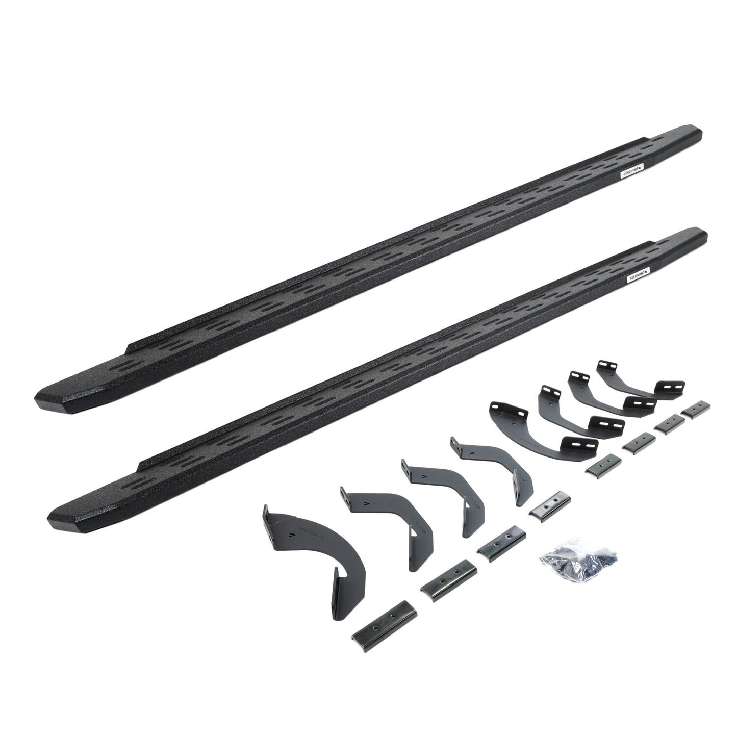 RB30 Running Boards with Mounting Bracket Kit Protective Bedliner Coating 2022-2025 Toyota Tundra Go Rhino
