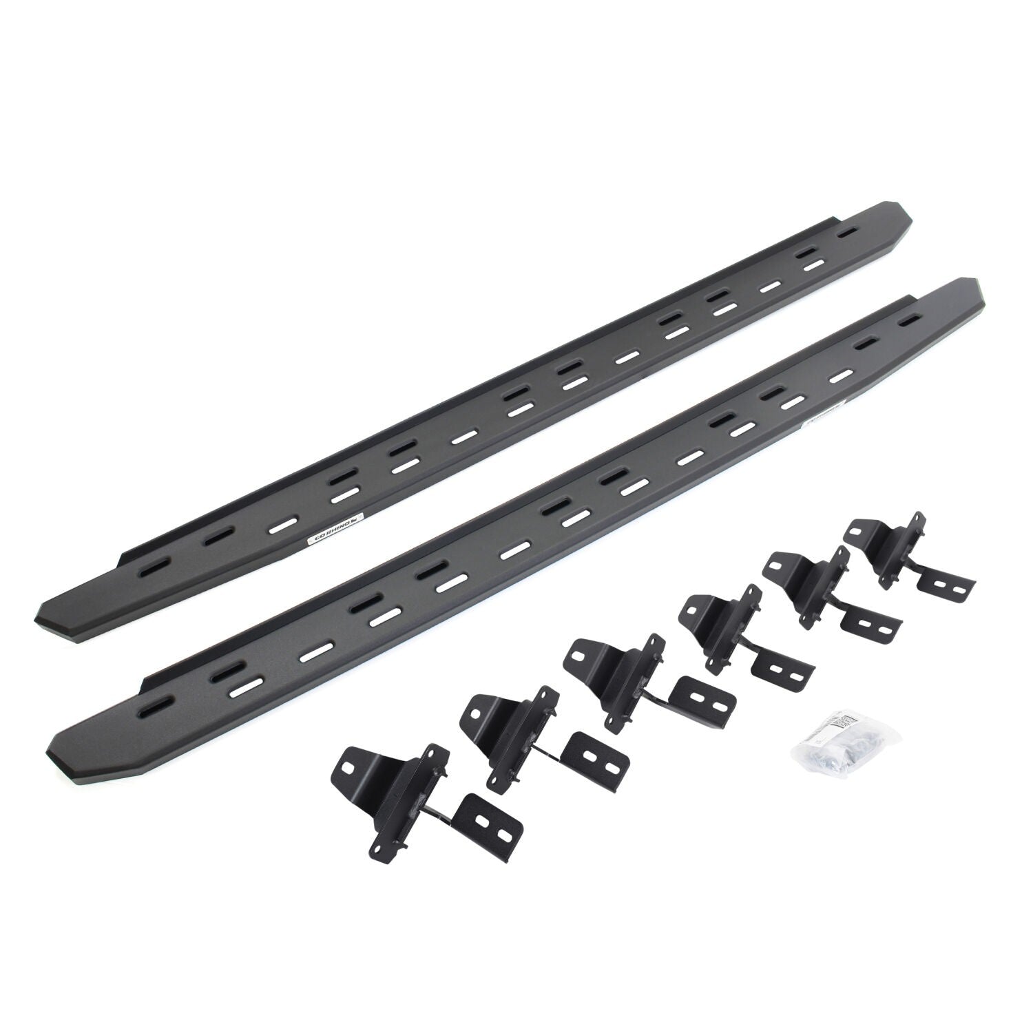 RB30 Slim Line Running Boards with Mounting Bracket Kit Textured Black For 2018-2025 Jeep Wrangler JL 4 door Go Rhino